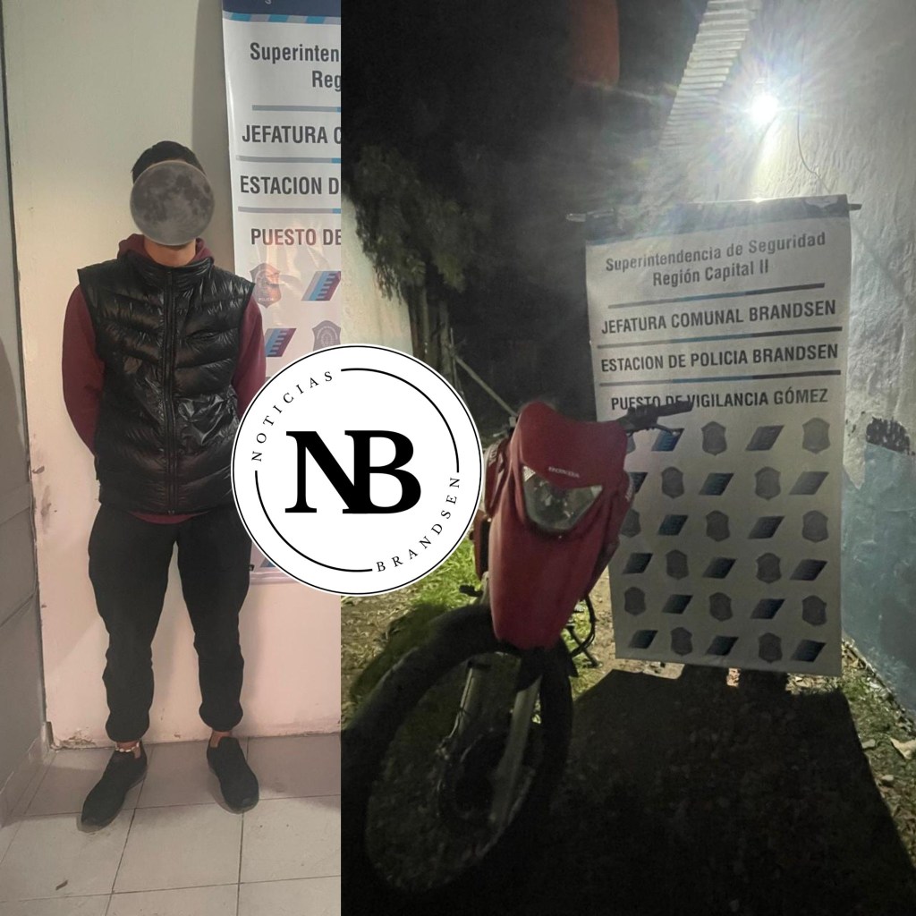 MANEJABA UNA MOTO ROBADA Y FUE&nbsp;APREHENDIDO