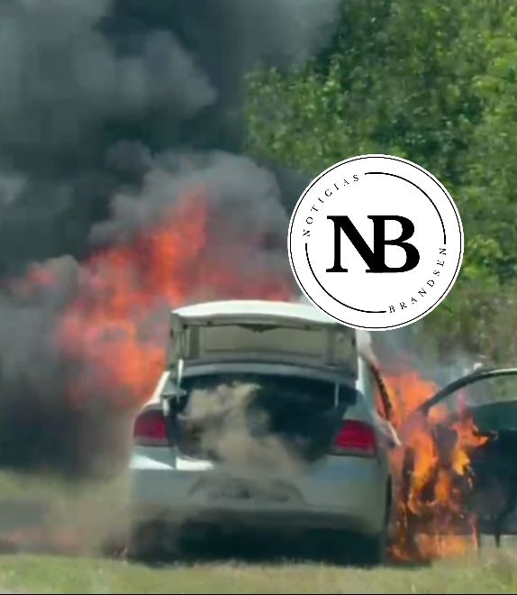 INCENDIO DE AUTO EN RUTA&nbsp;29