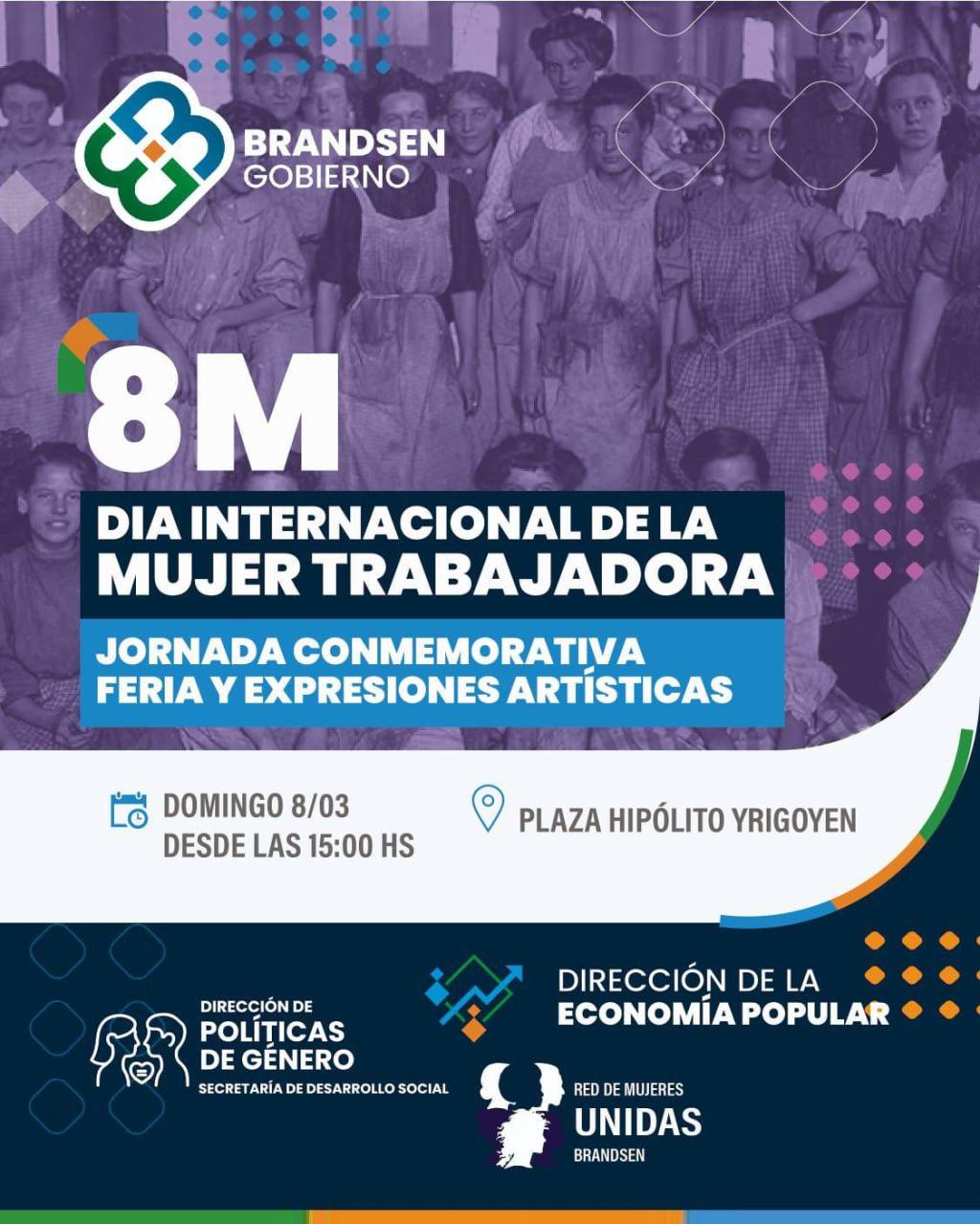 8 DE MARZO: EN BRANDSEN SE CONMEMORA EL DÍA INTERNACIONAL DE LA MUJER CON DISTINTAS&nbsp;ACTIVIDADES