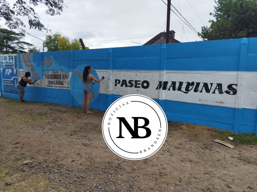 PINTAN EL MURAL DEL PASEO MALVINAS EN HONOR A NUESTROS&nbsp;HÉROES