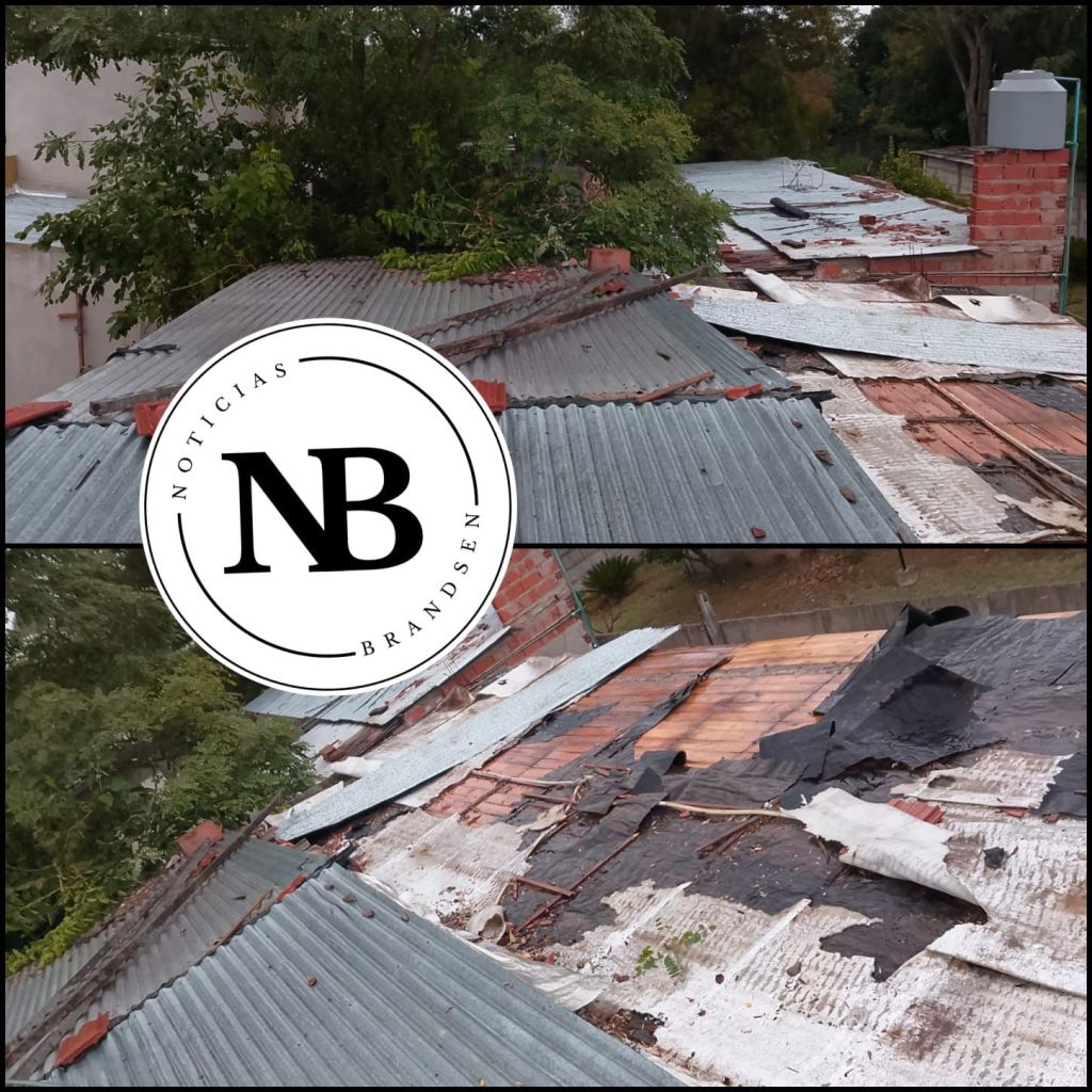 EL TEMPORAL VOLÓ TECHOS EN LA CIUDAD