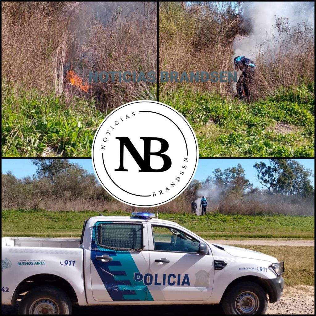 EFECTIVOS POLICIALES Y VECINOS CONTROLARON UN PRINCIPIO DE INCENDIO DE&nbsp;PASTIZALES