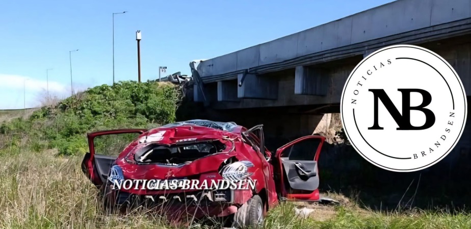 DESPISTÓ CON EL AUTO EN EL PUENTE DE RUTA 2 Y CAYÓ. FUE TRASLADADA AL&nbsp;HOSPITAL
