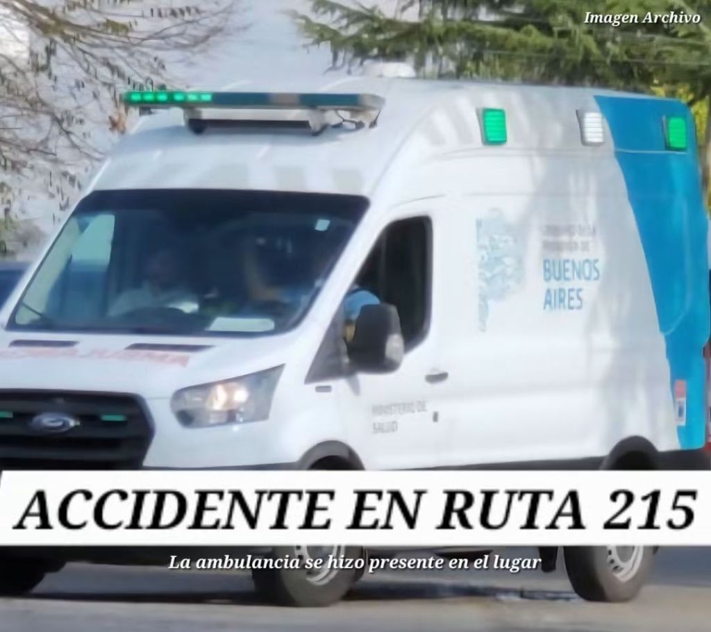 VECINOS ALERTARON SOBRE UN ACCIDENTE EN RUTA 215