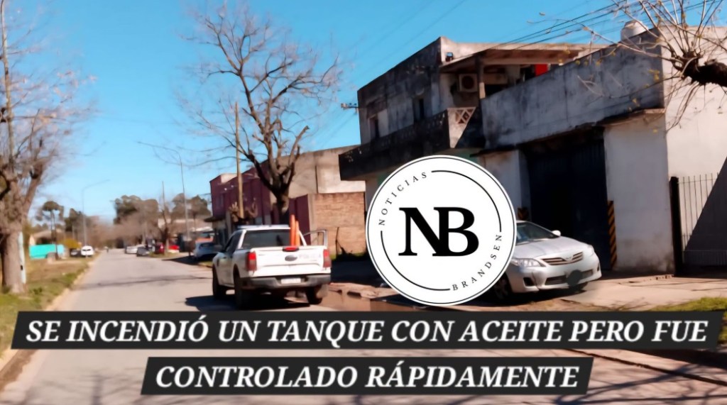 SE INCENDIÓ UN TANQUE CON ACEITE EN UN TALLER PERO FUE CONTROLADO RÁPIDAMENTE