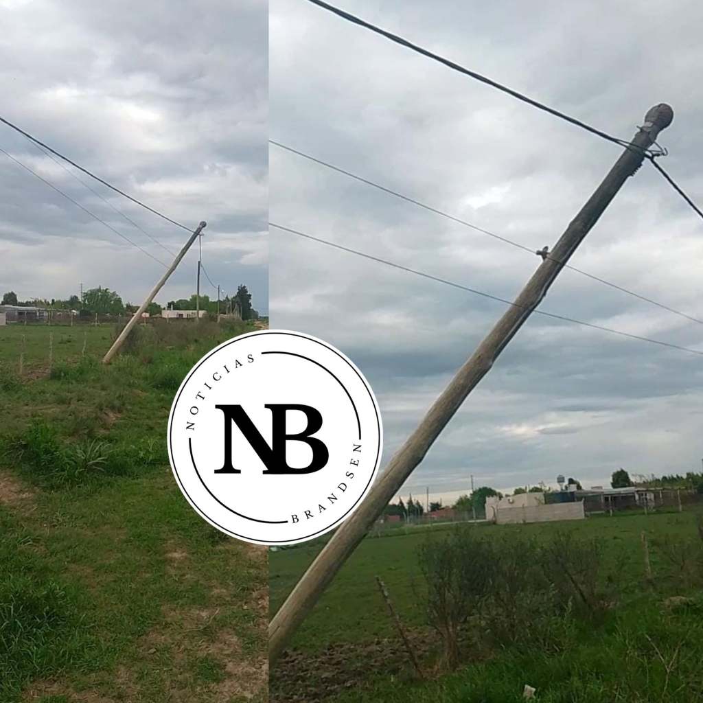 VECINOS DEL BARRIO LA PARADA PREOCUPADOS POR UN POSTE A PUNTO DE CAERSE